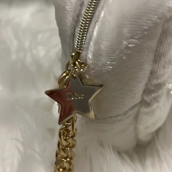 Dior Mini Bag in Silver with Gold Chain - Picture 4 of 7